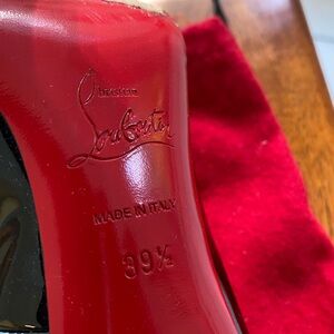 Like new black classic Christian Louboutin heels. Worn three times.